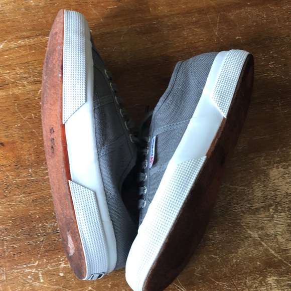 SUPERGA Women’s Grey Canvas Shoes, European size 8.5 USA, European 39, EUC - Picture 4 of 9